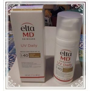 NIB~Elta MD Skincare UV Daily Broad Spectrum Tinted Face Sunscreen SPF 40